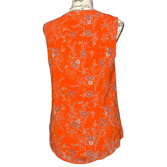 Daniel Rainn (S) Carin Smocked Bib Blouse - Stitch Fix Split Neck Sleeveless Top - Picture 5 of 12